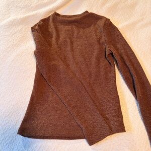 SHEIN Brown Long Sleeve Top